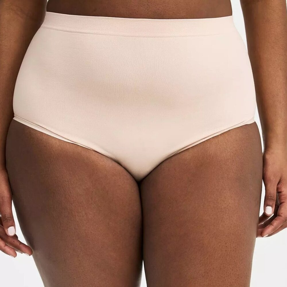 Lot of 3 Torrid Seamless Smooth Mid-Rise Brief Panty Rose Dust Size 6X